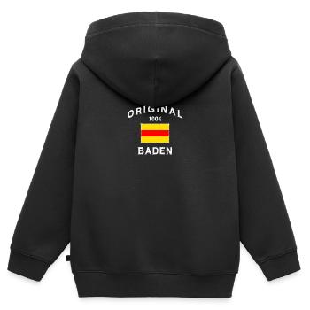 Baden original badisch Schwarzwald Badnerland - Kinder Premium Organic Zip Hoodie - Schwarz - Hinten - AI Model Kid Male (0cm)