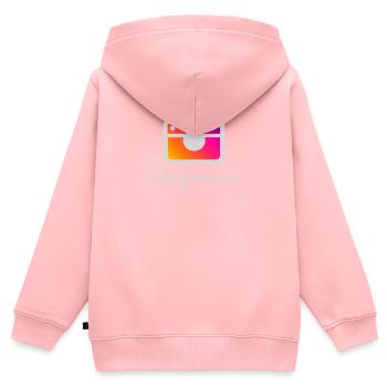 Instagrammer - Kinder Premium Organic Zip Hoodie - Rosa - Hinten - AI Model Kid Female (0cm)