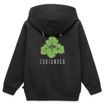 I Hate Coriander - I hate coriander - Kids Premium Organic Zip-up Hoodie - black - Back - AI Model Kid Male (0cm)