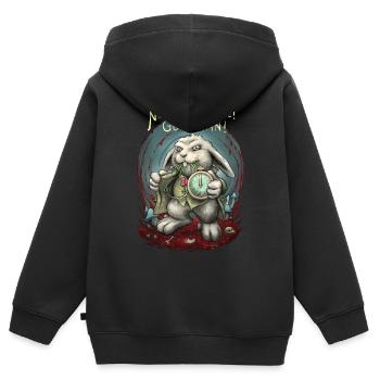 No time to waste - Kinder Premium Organic Zip Hoodie - Schwarz - Hinten - AI Model Kid Male (0cm)