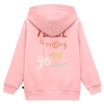 Texel Inselurlaub - Kinder Premium Organic Zip Hoodie - Rosa - Hinten - AI Model Kid Female (0cm)