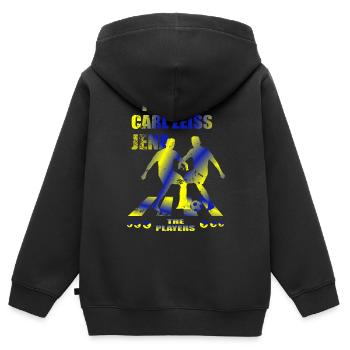 FC Carl Zeiss Jena - Sweat Premium à capuche zippé enfant bio - noir - Dos - AI Model Kid Male (0cm)