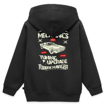 Automechaniker - Kinder Premium Organic Zip Hoodie - Schwarz - Hinten - AI Model Kid Male (0cm)