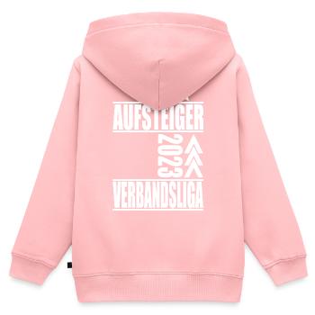 Aufsteiger Verbandsliga 2023 Aufstiegstrikot - Kinder Premium Organic Zip Hoodie - Rosa - Hinten - AI Model Kid Female (0cm)