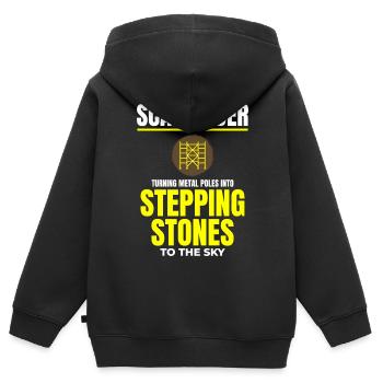 Scaffolder Scaffold Builder Scaffolding Platform - Kids Premium Organic Zip-up Hoodie - black - Back - AI Model Kid Male (0cm)