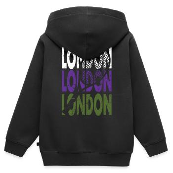 Tennis Shirt London Grand Slam Turnier Design - Kinder Premium Organic Zip Hoodie - Schwarz - Hinten - AI Model Kid Male (0cm)