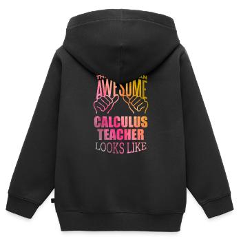 Calcul différentiel Calcul différentiel Calcul - Sweat Premium à capuche zippé enfant bio - noir - Dos - AI Model Kid Male (0cm)