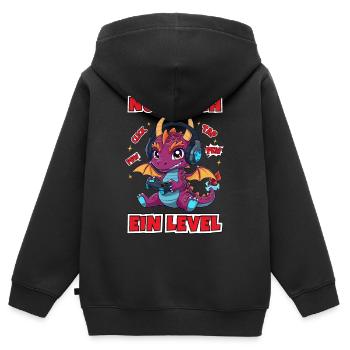 Gamer Gaming Dragon Kids Kids - Kids Premium Organic Zip-up Hoodie - black - Back - AI Model Kid Male (0cm)