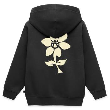 Anarchist Flower - Kids Premium Organic Zip-up Hoodie - black - Back - AI Model Kid Male (0cm)