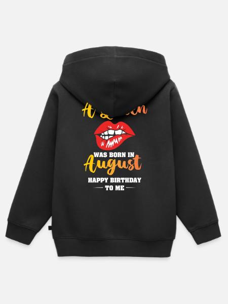Sternzeichen Löwe - Kinder Premium Organic Zip Hoodie - Schwarz