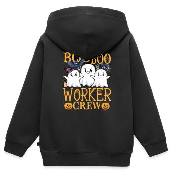 Worker Gift Funny Worker Saying - Kids Premium Organic Zip-up Hoodie - black - Back - AI Model Kid Male (0cm)