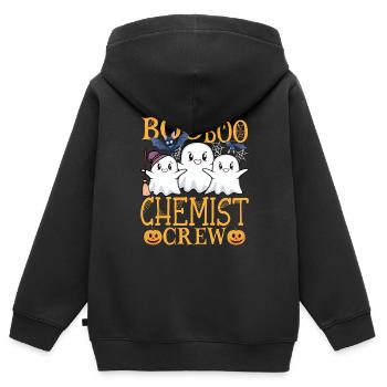 Chemist uu Funny Chemist - Kids Premium Organic Zip-up Hoodie - black - Back - AI Model Kid Male (0cm)