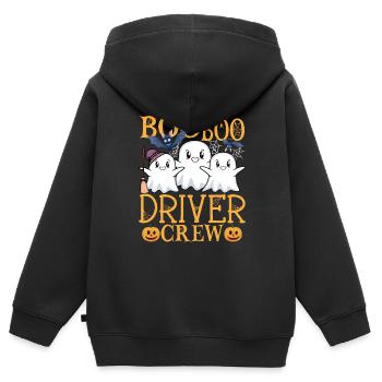 Fahrer uu Lustiger Fahrer - Kinder Premium Organic Zip Hoodie - Schwarz - Hinten - AI Model Kid Male (0cm)