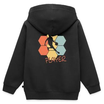 Basketball Player Bball Streetball - Kinder Premium Organic Zip Hoodie - Schwarz - Hinten - AI Model Kid Male (0cm)