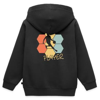 Player, Basketball, Streetball, Bball - Kinder Premium Organic Zip Hoodie - Schwarz - Hinten - AI Model Kid Male (0cm)