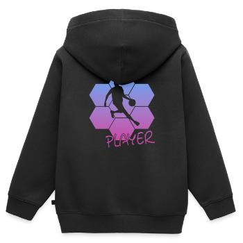 Basketball Player Bball Streetball - Kinder Premium Organic Zip Hoodie - Schwarz - Hinten - AI Model Kid Male (0cm)