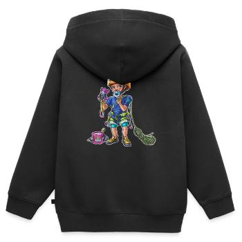 Little baby climber 2 - Kids Premium Organic Zip-up Hoodie - black - Back - AI Model Kid Male (0cm)