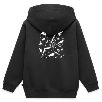 Bloc amusant - Sweat Premium à capuche zippé enfant bio - noir - Dos - AI Model Kid Male (0cm)