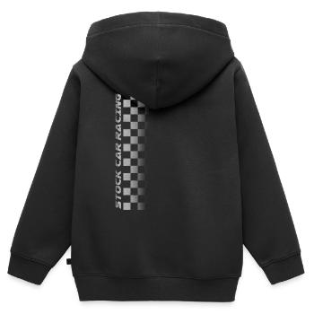 Stock Car Racing chequered flag side design - Kids Premium Organic Zip-up Hoodie - black - Back - AI Model Kid Male (0cm)