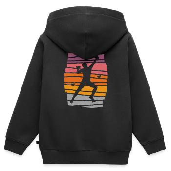Escalade de bloc Escalade de bloc - Sweat Premium à capuche zippé enfant bio - noir - Dos - AI Model Kid Male (0cm)