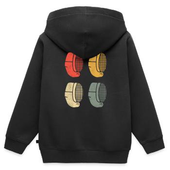 Fechten Fechtsport Fencing Fencer Fechter - Kids Premium Organic Zip-up Hoodie - black - Back - AI Model Kid Male (0cm)