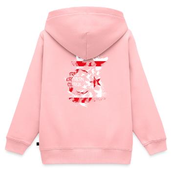 Free Northern Cyprus,freiheit,griechen,tauben - Kinder Premium Organic Zip Hoodie - Rosa - Hinten - AI Model Kid Female (0cm)