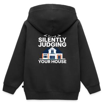 Architekt Kunst Immobilien Haus Architektur - Kinder Premium Organic Zip Hoodie - Schwarz - Hinten - AI Model Kid Male (0cm)