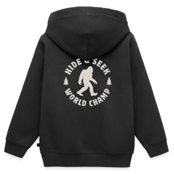 Bigfoot Hide And Seek World Champion Sasquatch - Kids Premium Organic Zip-up Hoodie - black - Back - AI Model Kid Male (0cm)