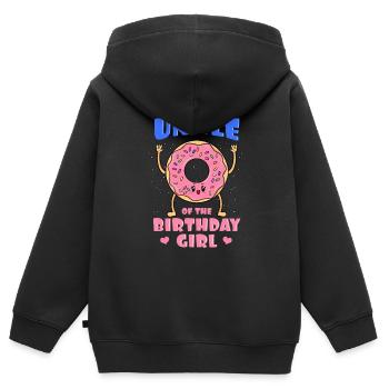 Uncle Of The Birthday Girl Donut Bday Party Tio - Kids Premium Organic Zip-up Hoodie - black - Back - AI Model Kid Male (0cm)