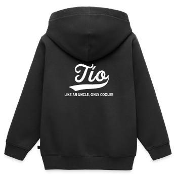 Mens Funny Tio Gift Like An Uncle Only Cooler - Kids Premium Organic Zip-up Hoodie - black - Back - AI Model Kid Male (0cm)