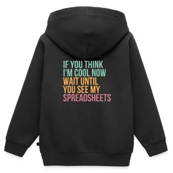 If You Think I'm Cool Now Wait Until You See - Kids Premium Organic Zip-up Hoodie - black - Back - AI Model Kid Male (0cm)