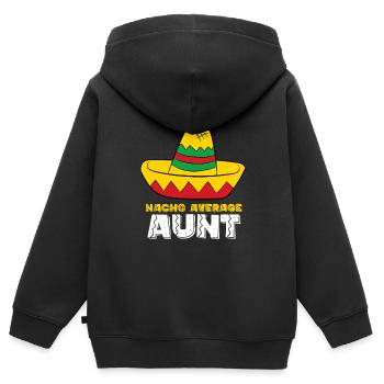 Nacho Durchschnittliche Tante Cinco De Mayo Nacho - Kinder Premium Organic Zip Hoodie - Schwarz - Hinten - AI Model Kid Male (0cm)