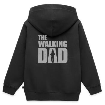 The Walking Dad | Father's Day Gift | Funny Dad - Kids Premium Organic Zip-up Hoodie - black - Back - AI Model Kid Male (0cm)