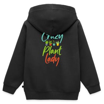 Fantastischer Gärtner Gartenarbeit - Crazy Plant Lady - Kinder Premium Organic Zip Hoodie - Schwarz - Hinten - AI Model Kid Male (0cm)