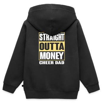 Mens Cheer Dad Straight Outta Money Gift Dance - Kids Premium Organic Zip-up Hoodie - black - Back - AI Model Kid Male (0cm)