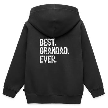 Bester Opa aller Zeiten Familie Lustig Cool - Kinder Premium Organic Zip Hoodie - Schwarz - Hinten - AI Model Kid Male (0cm)