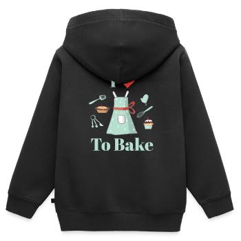 I Love To Bake Baker Cook Chef Cakes Pie Cookies - Kids Premium Organic Zip-up Hoodie - black - Back - AI Model Kid Male (0cm)