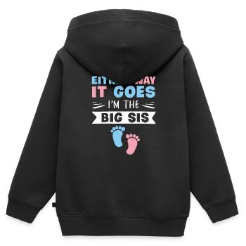 Quoi qu’il en soit, je suis la grande révélation du genre Sis - Sweat Premium à capuche zippé enfant bio - noir - Dos - AI Model Kid Male (0cm)