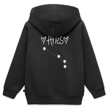 Widder Sternzeichen Horoskop Astrologie März April - Kinder Premium Organic Zip Hoodie - Schwarz - Hinten - AI Model Kid Male (0cm)