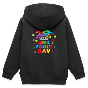 April Fools Day Pranks Kit 1st April Jokes kids - Kids Premium Organic Zip-up Hoodie - black - Back - AI Model Kid Male (0cm)