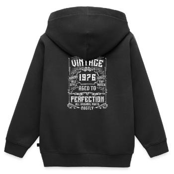 Vintage 1971 Limited Edition Geboren 1971 Geburtstag - Kinder Premium Organic Zip Hoodie - Schwarz - Hinten - AI Model Kid Male (0cm)