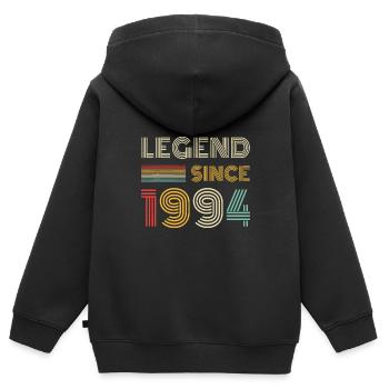 Legende seit 1994 29 Jahre alte Geschenke Retro 29. - Kinder Premium Organic Zip Hoodie - Schwarz - Hinten - AI Model Kid Male (0cm)