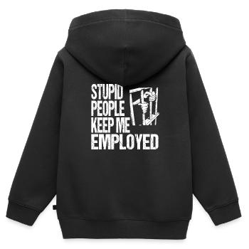 Zitat des Justizvollzugsbeamten Gefängniswärter - Kinder Premium Organic Zip Hoodie - Schwarz - Hinten - AI Model Kid Male (0cm)