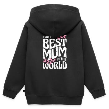 Muttertag, die beste Mutter der Welt - Kinder Premium Organic Zip Hoodie - Schwarz - Hinten - AI Model Kid Male (0cm)