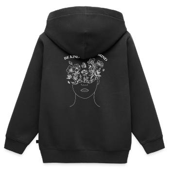 Seien Sie freundlich zu Ihrem Geist Bewusstsein für psychische Gesundheit Selbst - Kinder Premium Organic Zip Hoodie - Schwarz - Hinten - AI Model Kid Male (0cm)
