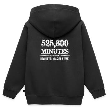 525600 Minutes - Actor Stage Manager Gifts - Kids Premium Organic Zip-up Hoodie - black - Back - AI Model Kid Male (0cm)