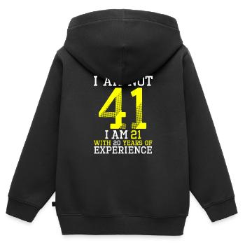 41. Geburtstag Mann Frau 41 Jahre alt Geschenk - Kinder Premium Organic Zip Hoodie - Schwarz - Hinten - AI Model Kid Male (0cm)