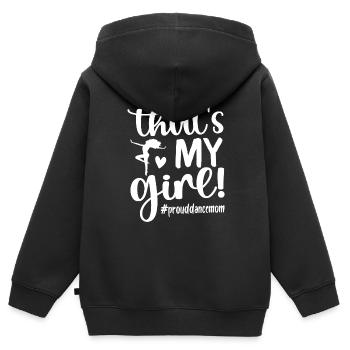 Das ist mein Mädchen Tanz Mama Einer Tänzerin Mama Tanzen - Kinder Premium Organic Zip Hoodie - Schwarz - Hinten - AI Model Kid Male (0cm)
