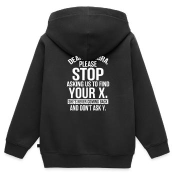 Komplizierte Mathe-Kleidung - Geniale lustige Algebra - Kinder Premium Organic Zip Hoodie - Schwarz - Hinten - AI Model Kid Male (0cm)