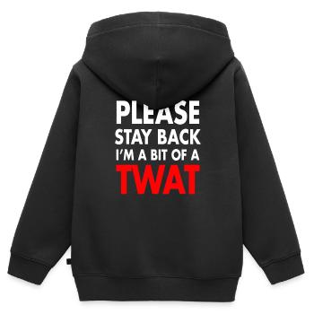 Je suis un peu une blague drôle d’humour pour adultes - Sweat Premium à capuche zippé enfant bio - noir - Dos - AI Model Kid Male (0cm)
